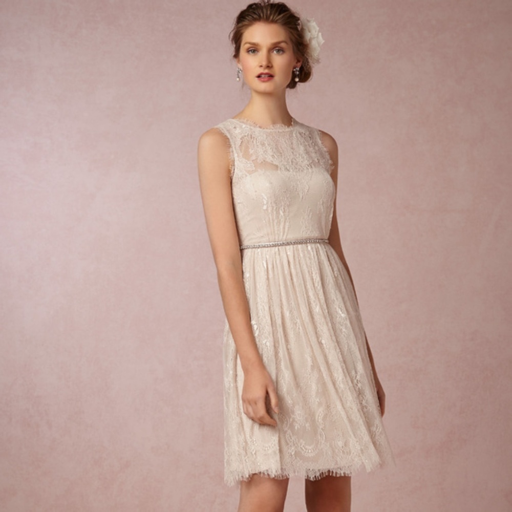 Anthropologie BHDLN Hitherto Celia Dress in Nude